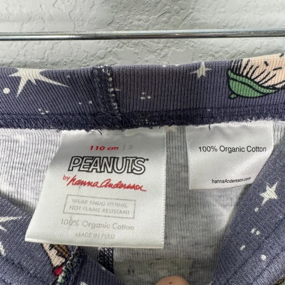 Hanna Andersson Peanuts Charlie Brown Christmas Pajama Pants Kids 110cm‎ 5